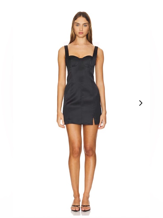 Lovers + Friends Dresses & Skirts - NWT Lovers and Friends CARPENTER Satin MINI black DRESS Sz XS